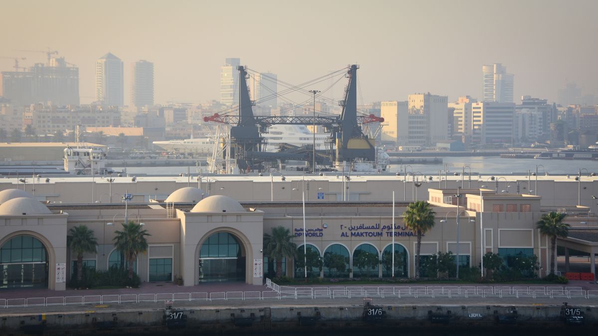 Dubai port and skyline representing Luxe Group's global footprint